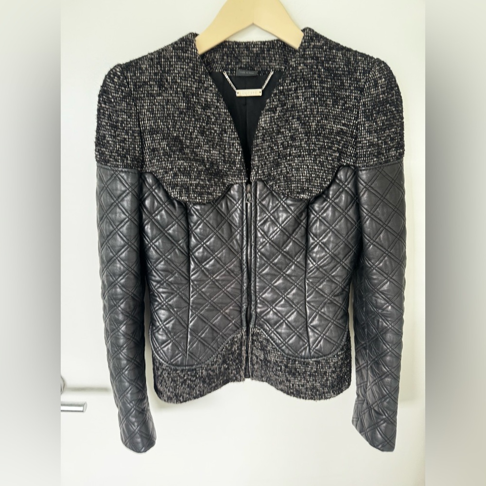 Alexander McQueen Black Quilted Leather Jacket